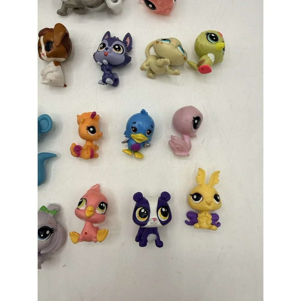 Lot Of 27 Littlest Pet Shop Figures : Mini + Large - Monkey Cat Fish Bird Dog +